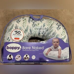 Boppy Feeding Pillow - Botanical Green leaf cover